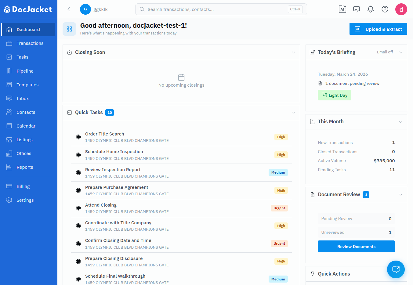 DocJacket AI contract reading interface